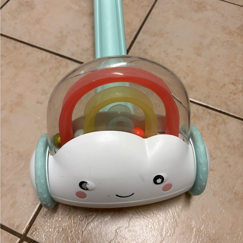 Skip Hop Cloud Popper Push Toy with Red and Yellow Accents